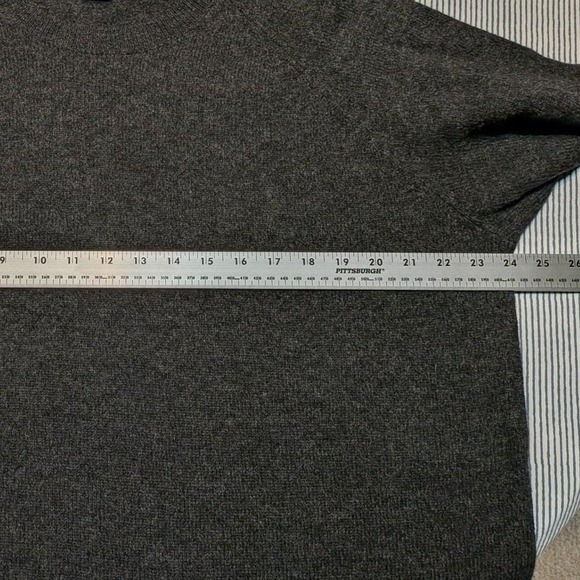 Vintage 90s Eastside Westside XL $198 Gray Marble 100% Lambswool Sweater - Picture 8 of 10